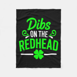 Cobertor De Velo Dibs engraçado no ruivo dia de são patrício irland