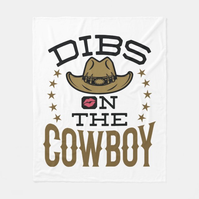 Cobertor De Velo Dibs no Fio de Namorada da Esposa Cute Cowboy (Frente)