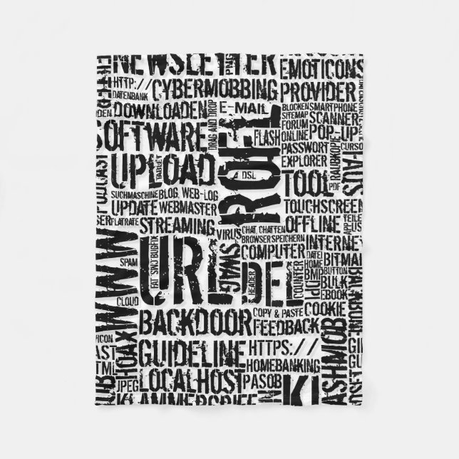 Cobertor De Velo Dicionário de computador... (Frente)