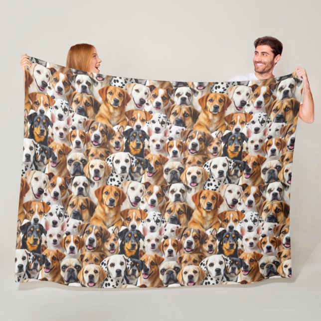 Cobertor De Velo Diferentes raças de cães (In Situ)