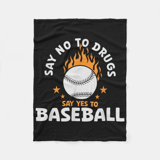 Cobertor De Velo Diga Não A Drogas Dizer Sim A Baseball Inspiron (Frente)