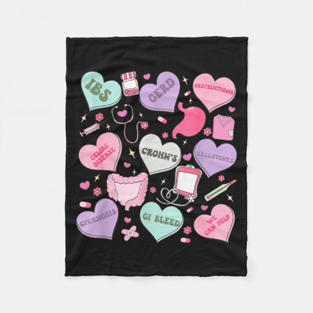 Cobertor De Velo Digestive Divas Gastroenterology Nurse Valentine E (Frente)
