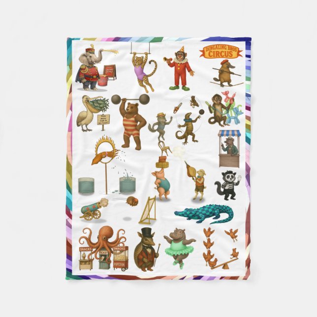 Cobertor De Velo Dingaling Bros Circus acts (Frente)