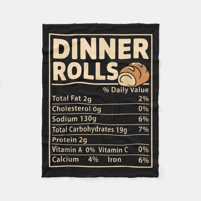 Cobertor De Velo Dinner Rolls Nutrition Facts Funny Bread Food Desi (Frente)