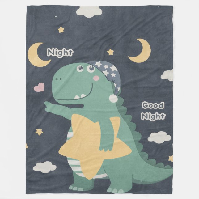 Cobertor De Velo Dino Good Night Blanket (Frente)