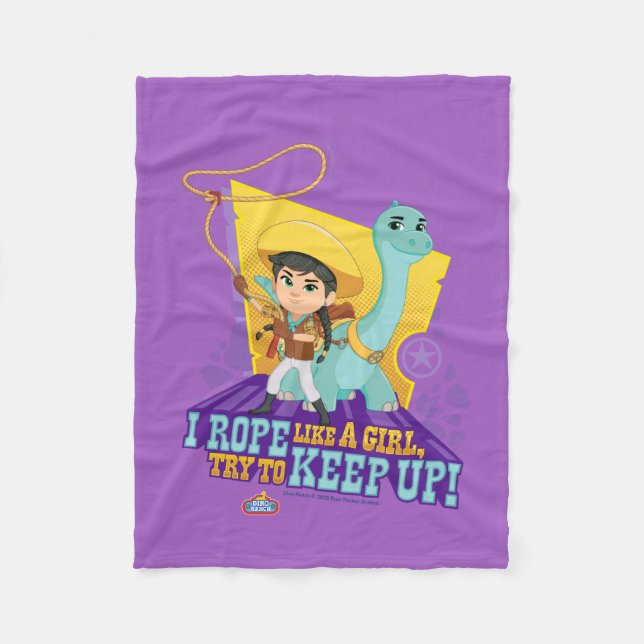 Cobertor De Velo Dino Ranch | Min e Clover (Frente)