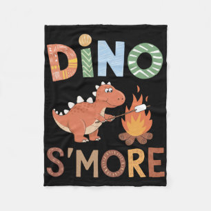 Cobertor De Velo Dino S'more Dinossauro Trex Acampamento Smores Kaw