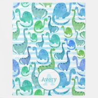 Dino Stripe Watercolor Dinossauros Personalizados