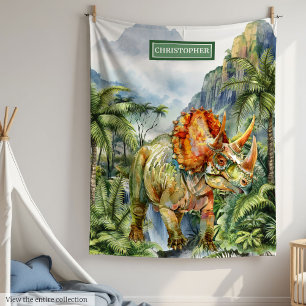 Cobertor De Velo Dinossaur Birthday Blanket Boys Personalizados