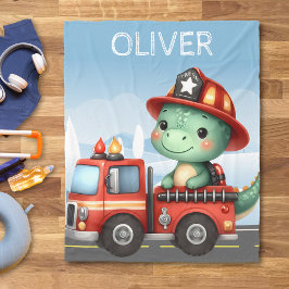 Cobertor De Velo Dinossauro de Trex do Bombeiro Bonito