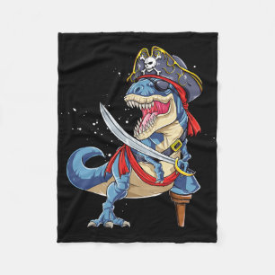 Cobertor De Velo Dinossauro T Rex Pirate Jolly Roger Halloween Pres