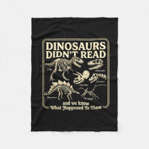 Cobertor De Velo Dinossauros engraçados não leram crianças vermes d