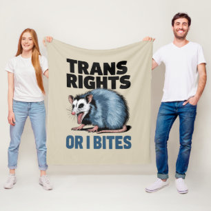 Cobertor De Velo Direitos Trans Ou I Morde Orgulho Lgbtq Engraçado