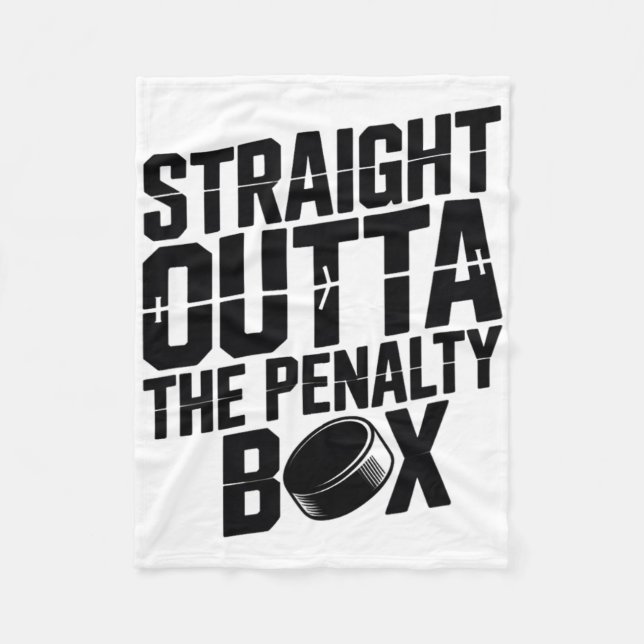 Cobertor De Velo Direto da Caixa de Penalidade Funny Hockey Ice Ri (Frente)
