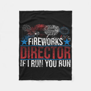 Cobertor De Velo Diretor de Fogos de Artifício Engraçado Se Eu Corr