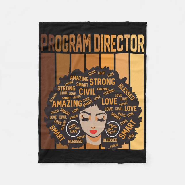 Cobertor De Velo Diretor de Programa Mulheres Afro-Americanas Hist (Frente)