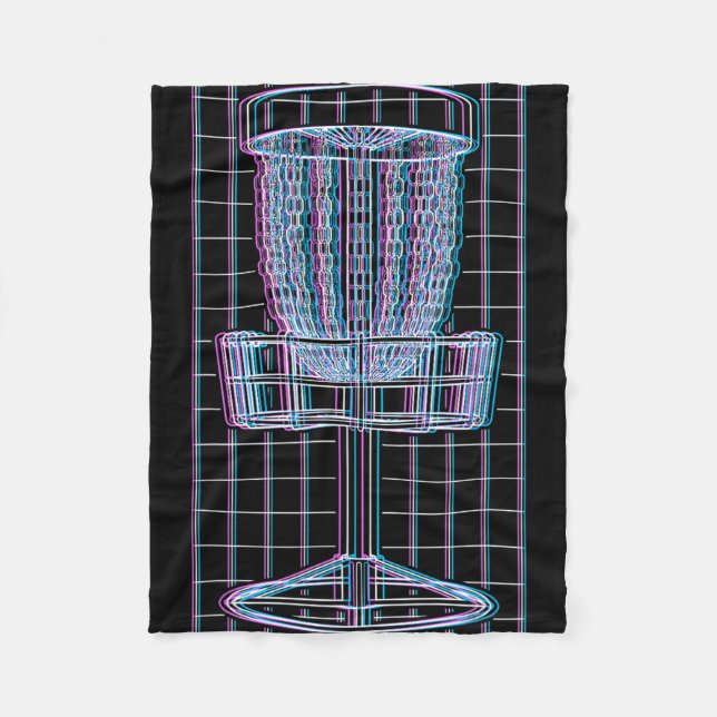 Cobertor De Velo Disc Golf Basket Glitch Funny Player Golfer Diagra (Frente)