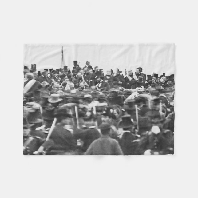 Cobertor De Velo Discurso de Abe Lincoln em Gettysburg: Fim da Guer (Frente (Horizontal))