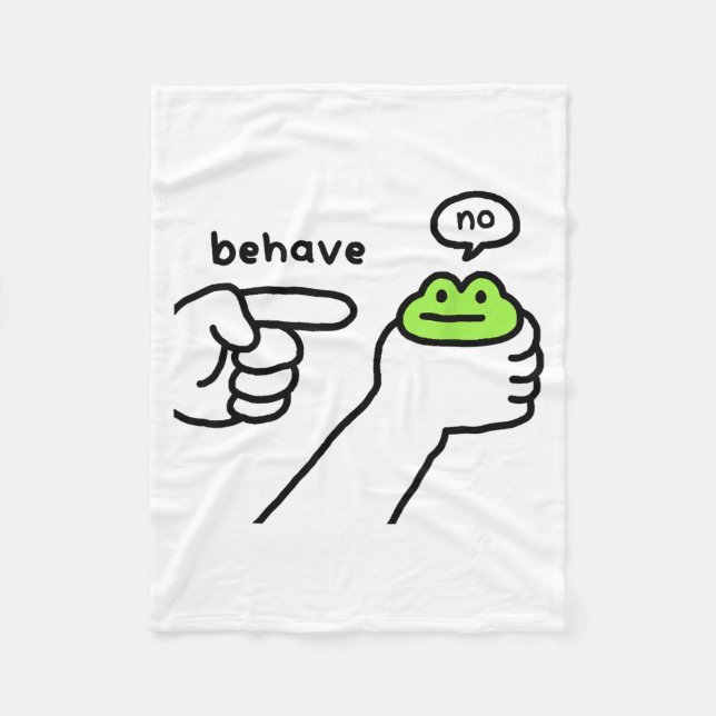 Cobertor De Velo Dishonest Frog Funny Frog Meme Behave No Cartoon D (Frente)