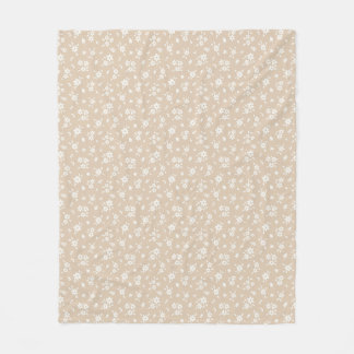Cobertor De Velo Ditsy Floral Muted Neutral Soft Pale Tan Taupe