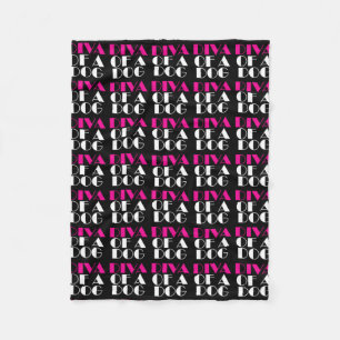 Cobertor De Velo "DIVA de um Cachorro" Fleece Blanket