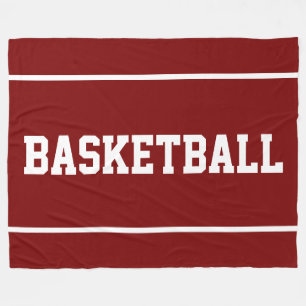 Cobertor De Velo Diversão Atlética LISTRAS DE TEXTO DE BASQUETE Em