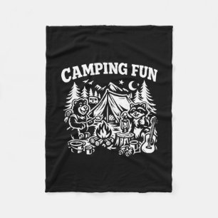 Cobertor De Velo Diversão de acampamento aventura engraçada fogueir