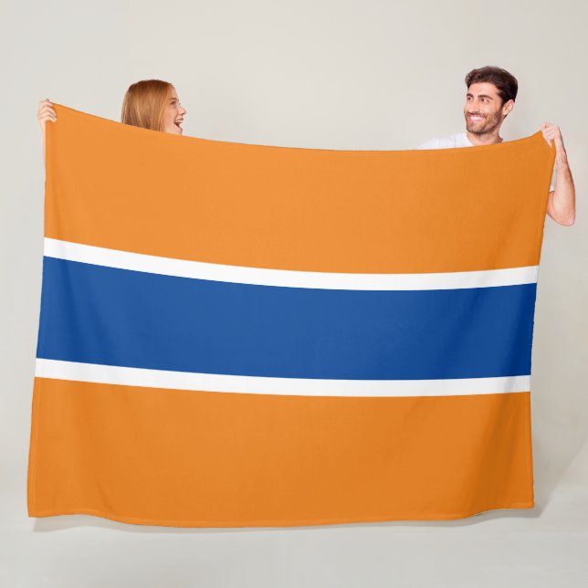 Cobertor De Velo Diversão Esportiva Profundo Azul Laranja Branco Li (In Situ)