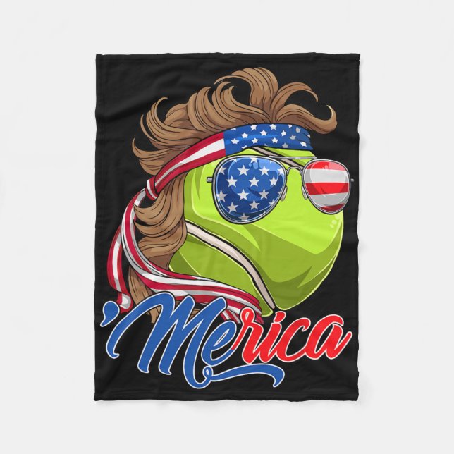 Cobertor De Velo Diversão Merica Tênis Ll E Bandeira Dos EUA Óculos (Frente)