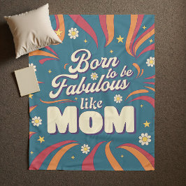 Cobertor De Velo Diversão Retro Vintage Psychedelic Mãe Citando Tip