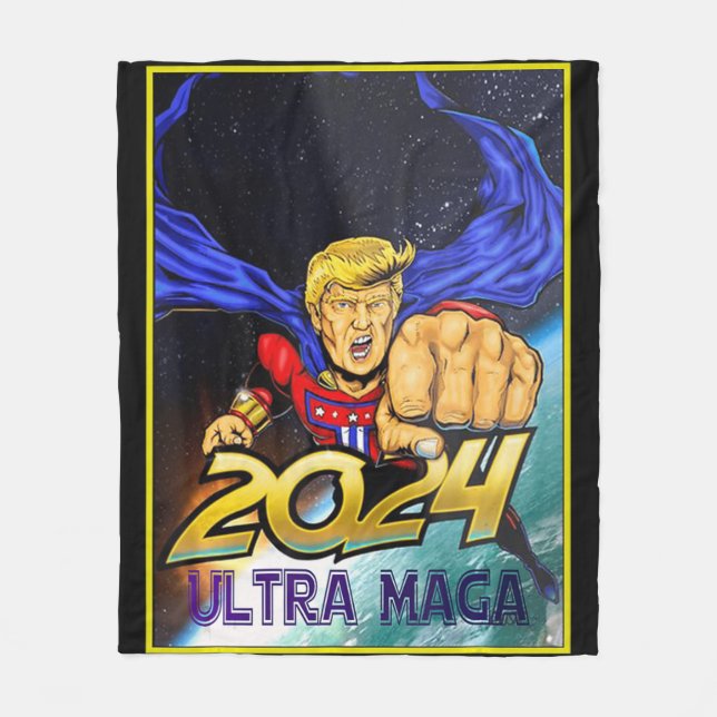 Cobertor De Velo Diversão Ultra MAGA Pro Trump Maga Super Ultra Mag (Frente)