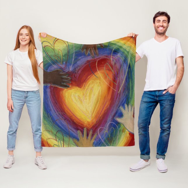 Cobertor De Velo Diversidade, Equidade, Inclusão Fleece Throw Blank (In Situ)