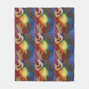 Cobertor De Velo Diversidade, Equidade, Inclusão Fleece Throw Blank