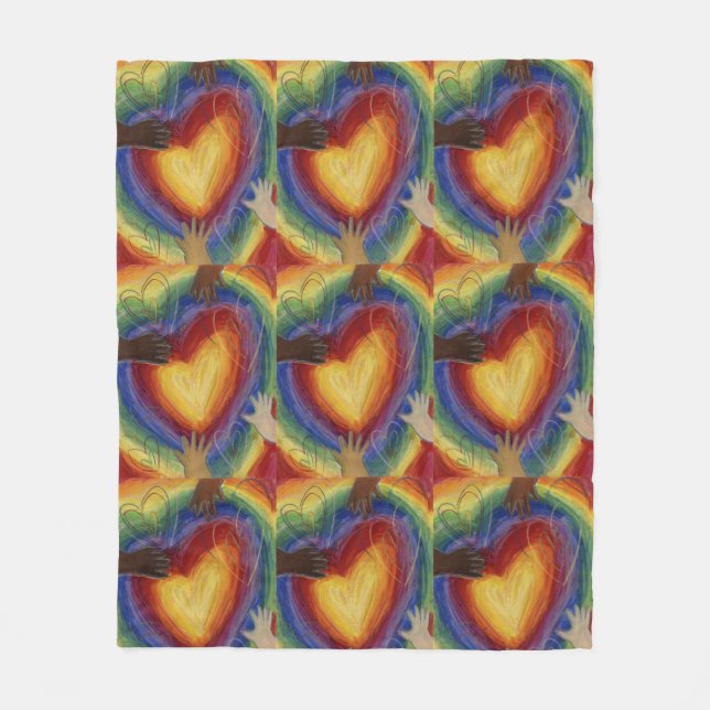 Cobertor De Velo Diversidade, Equidade, Inclusão Fleece Throw Blank (Frente)