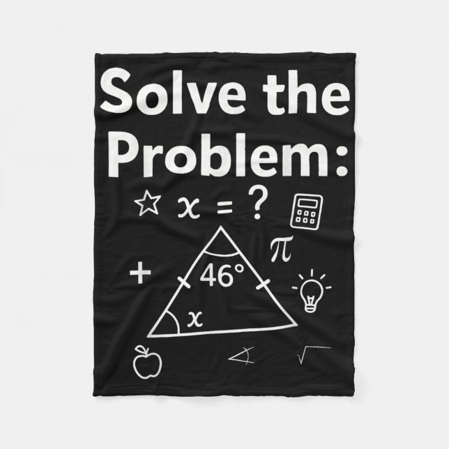 Cobertor De Velo Divertido 67 Meme de Matemática Resolva o Problema (Frente)