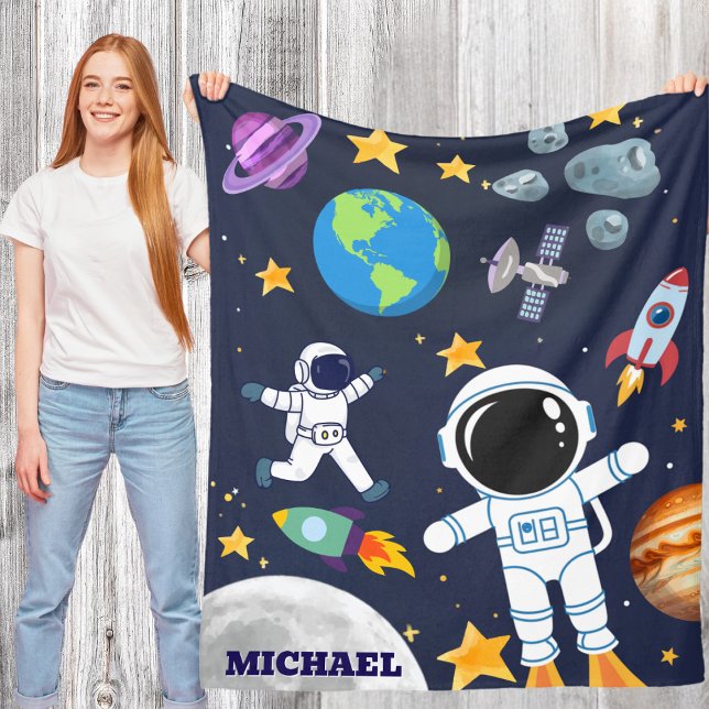 Cobertor De Velo Divertido Astronauta do Espaço Sideral, Aniversári (Criador carregado)