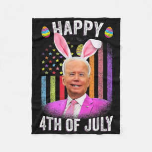 Cobertor De Velo Divertido Biden Feliz 4 De Julho Confuso Páscoa Bi
