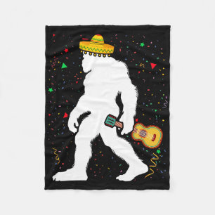 Cobertor De Velo Divertido Cinco De Mayo Pé Grande Mexicano Violão 