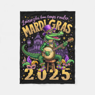 Cobertor De Velo Divertido Deixe os Bons Tempos Rolar Mardi Gras 20