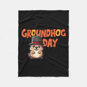 Cobertor De Velo Divertido Feliz Dia do Groundhog 2 de Fevereiro Fé