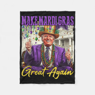 Cobertor De Velo Divertido Mardi Gras Donald Trump Mardi Gras Ameri