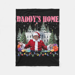 Cobertor De Velo Divertido Papai Está em Casa Trump Rosa 2024 Leve