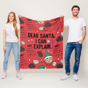 Cobertor De Velo Divertido Querido Papai Noel Posso Explicar Natal