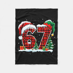 Cobertor De Velo Divertido Seis Sete 6 7 Meme 67 Natal Xadrez Verme