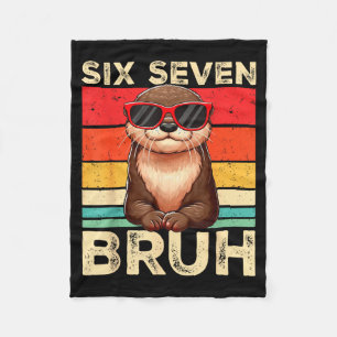 Cobertor De Velo Divertido Seis Sete Bruh 6 7 Lontra Meme Crianças
