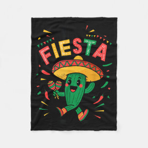 Cobertor De Velo Divertido Vamos Festa Cacto Cinco Maio Mexicano Me