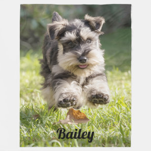 Cobertor De Velo Divertimento Schnauzer Personalizado
