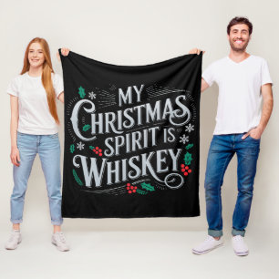 Cobertor De Velo Dizendo de bebedor de amantes de uísque de Natal 