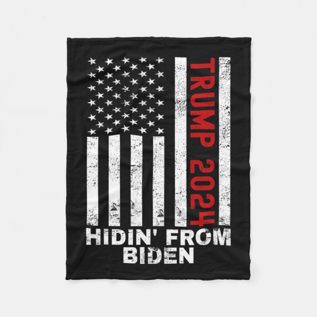Cobertor De Velo Do Biden Kids Men Trump 2024 Flag Anti Joe Biden (Frente)