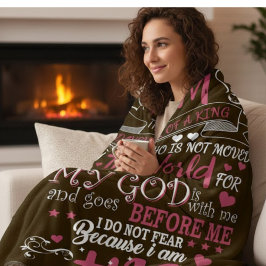 Cobertor De Velo Do Not Fear" Religious Fleece Blanket